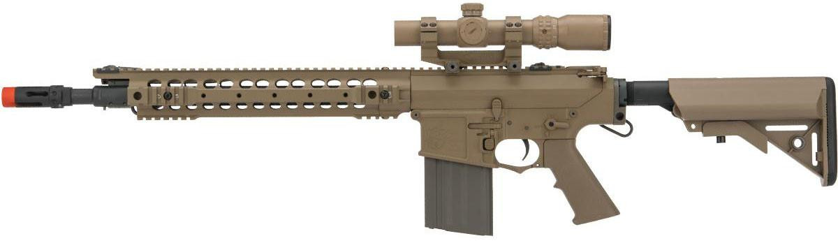 ARES Knight's Armament Licensed R25-M110K DMR Airsoft AEG Rifle, Tan