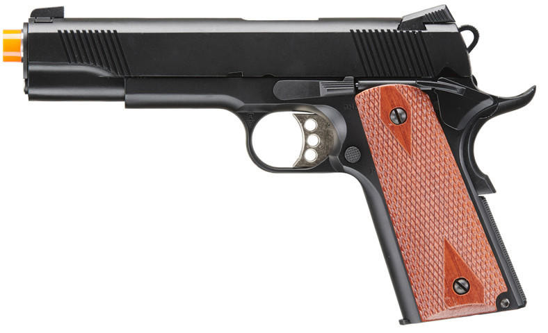 Army Armament Full Metal R30-4 1911 Gas Blowback Airsoft Pistol, Black