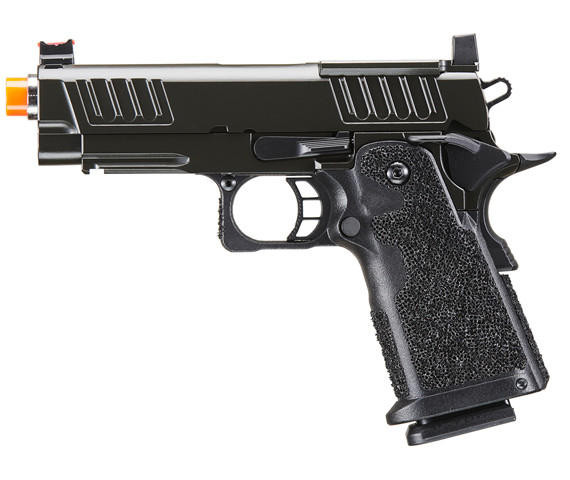 Army Armament R612M C2 Hi-Capa 4.3 Gas Blowback Airsoft Pistol w/ Red Dot Mount, Black