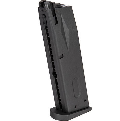 ASG 25 Round M9 Gas Blowback Airsoft Pistol Magazine, Black