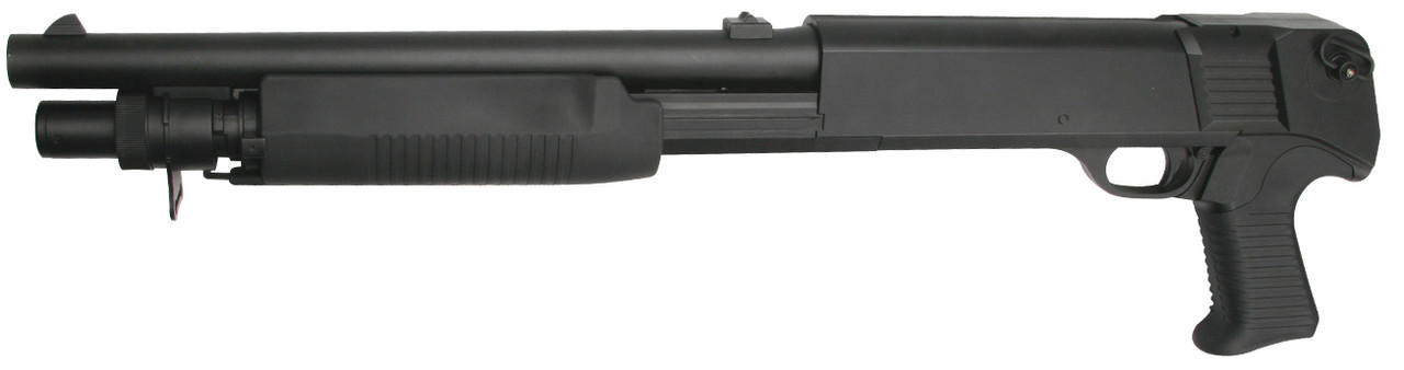 ASG Licensed Franchi SAS 12 Pump CQB 3-Shot Airsoft Shotgun, Black