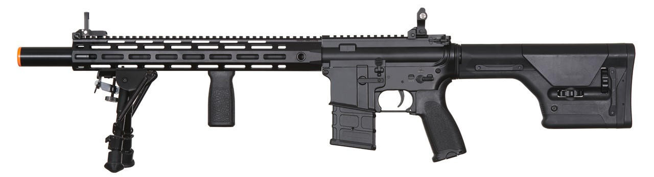 Atlas Custom Works Specialized DMR M-LOK AEG Airsoft Sniper Rifle, Black