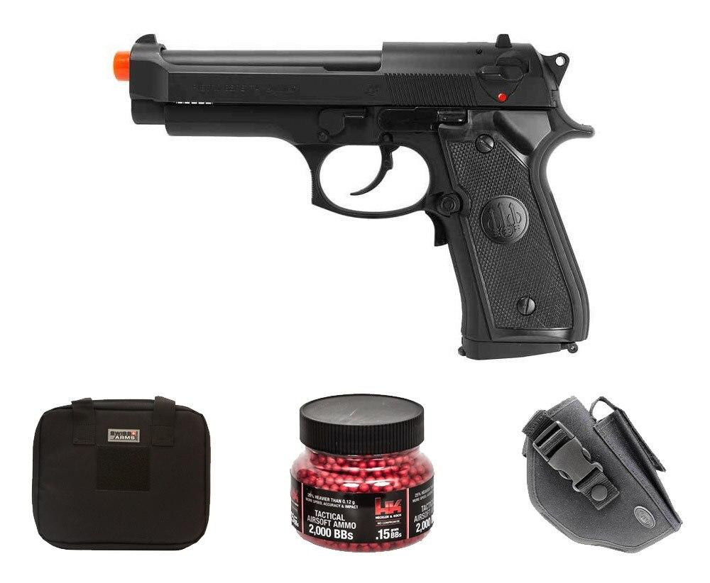 Beretta 92FS Electric Airsoft Pistol Gift Package w/ Holster, Gun Case & BBs