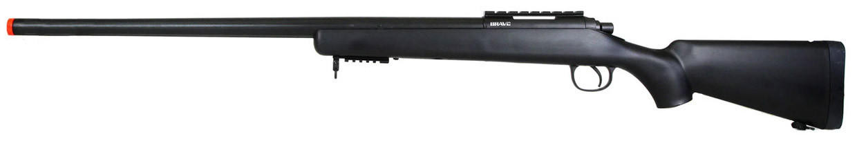 Bravo Model BV3 Bolt Action Airsoft Sniper Rifle, Black