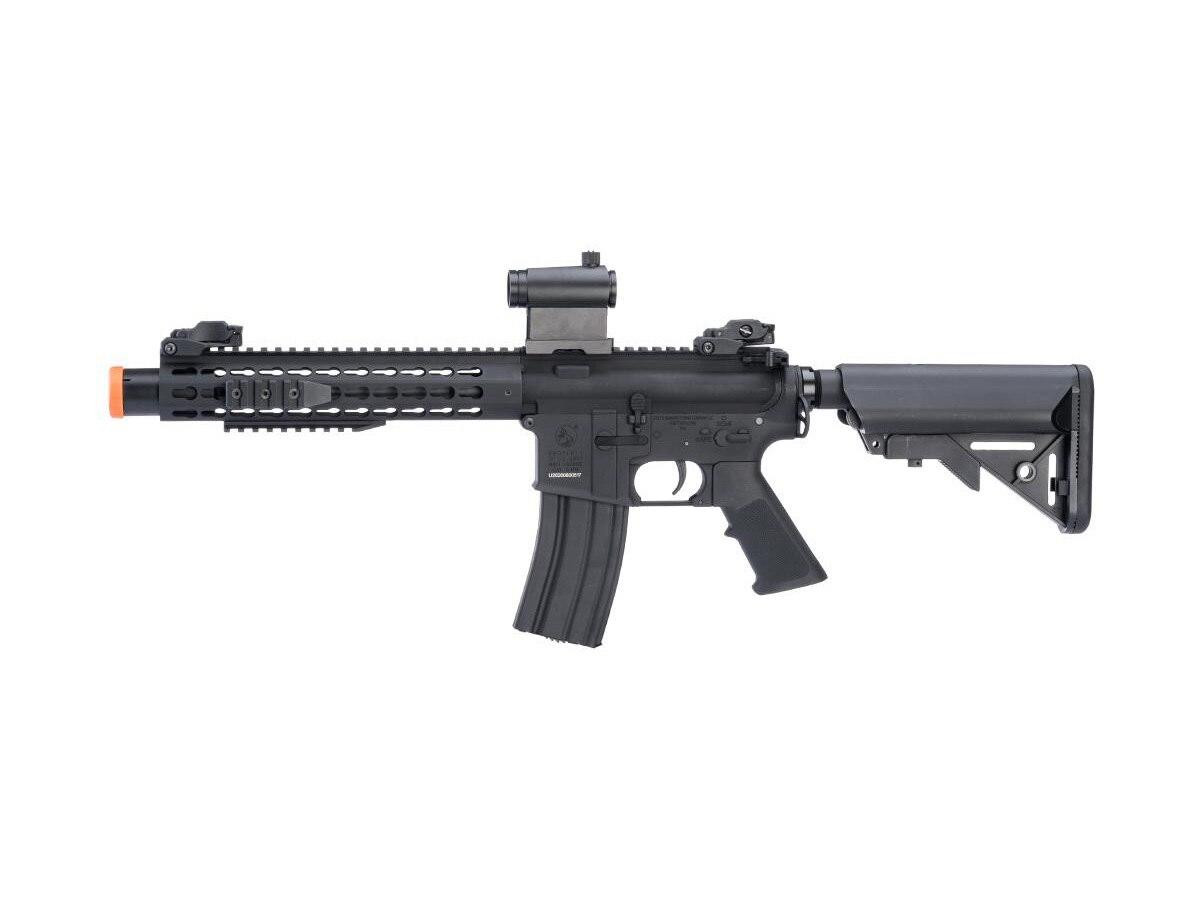 Colt Licensed Elite Line Keymod 10" w/ Muzzle Booster M4 AEG Airsoft Rifle by Cybergun, Black