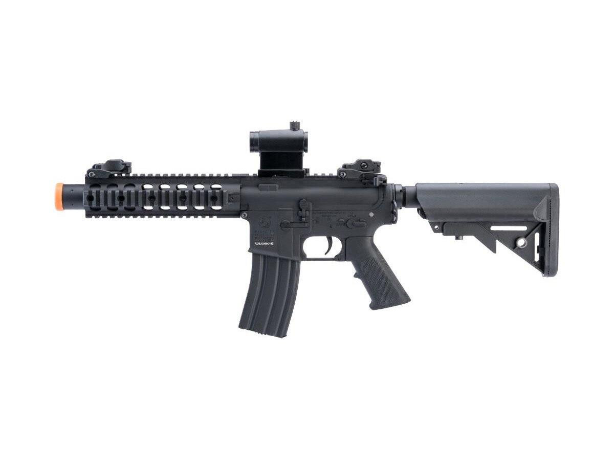 Colt Licensed Elite Line SBR w/ 8" Quadrail M4 AEG Airsoft Rifle by Cybergun, Black