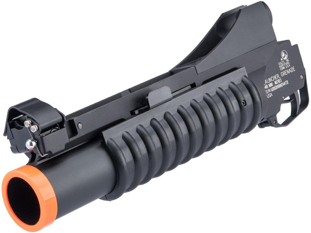 Colt Licensed M203 40mm Grenade Launcher for M4 / M16 Series Airsoft Rifles w/ Metal Barrel, Black