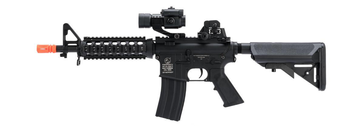 Colt M4 CQB Full Metal RIS AEG Low FPS Airsoft Rifle, Black