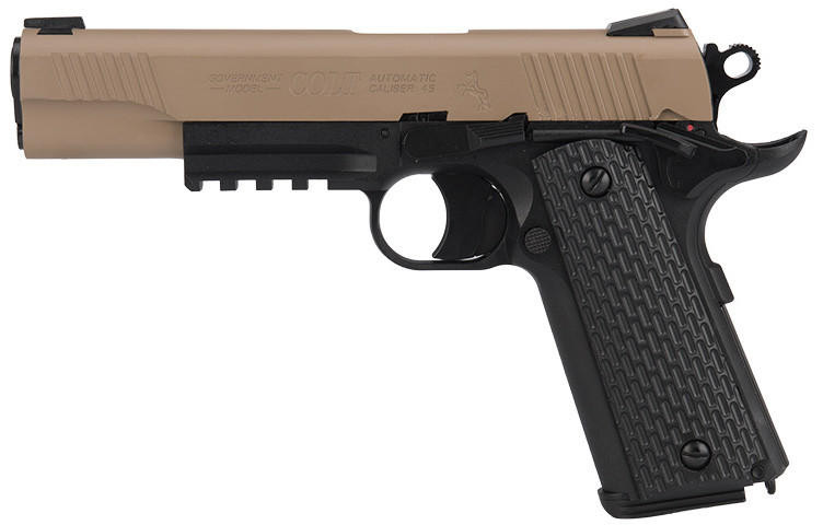 Colt M45 CQBP .177 Cal CO2 Blowback Airgun Pistol, Black/DE