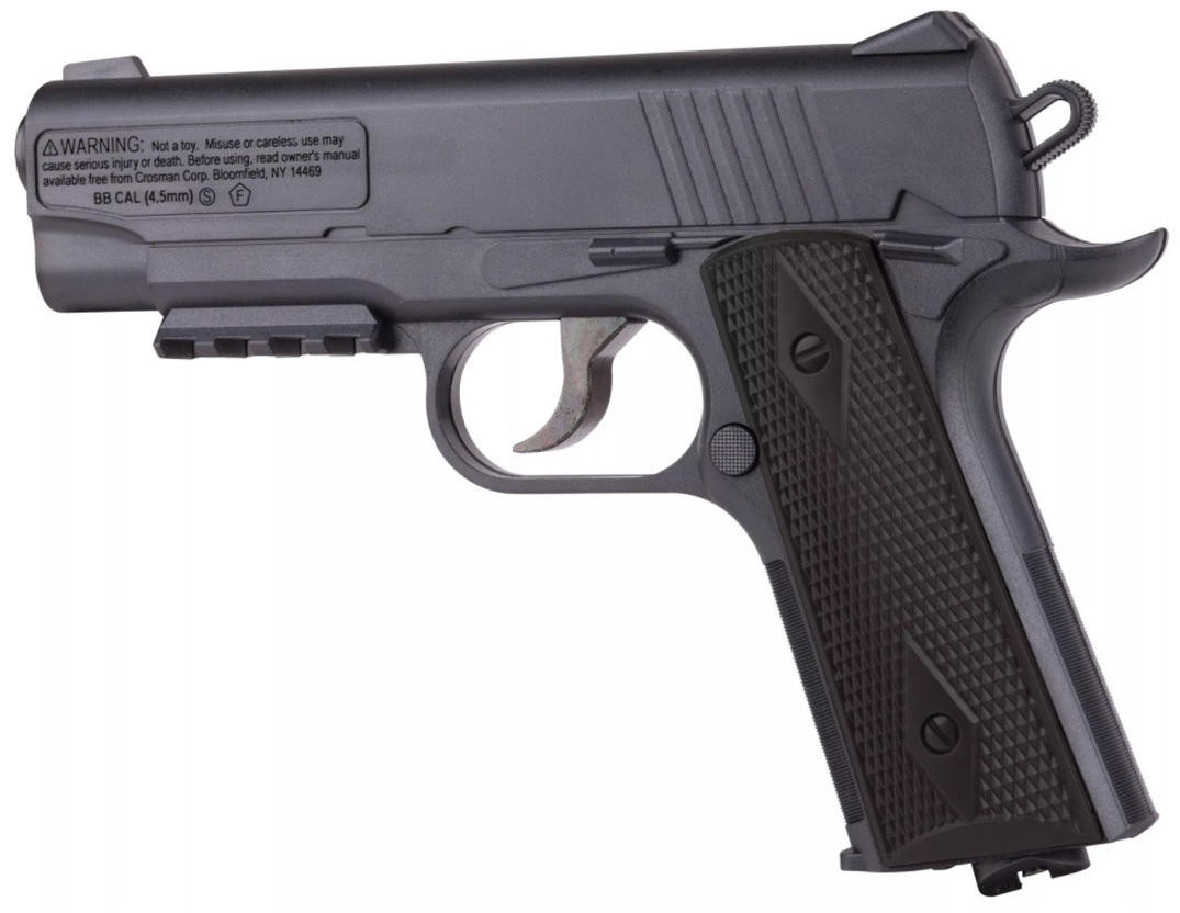 Crosman 1911 CO2 Powered 0.177 Cal Airgun, Black