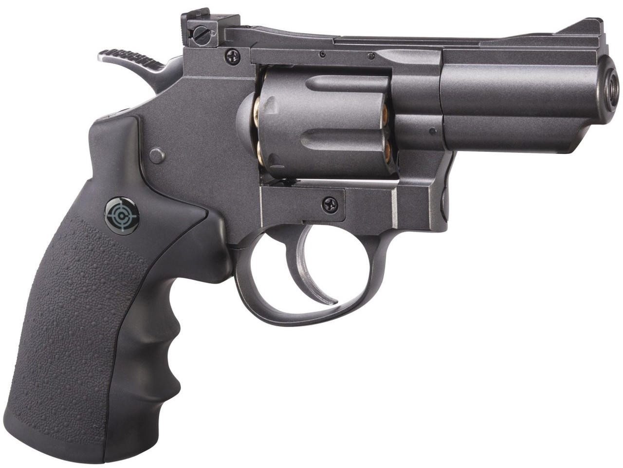 Crosman CO2 Dual Ammo Full Metal Revolver 0.177 Cal Airgun, Black