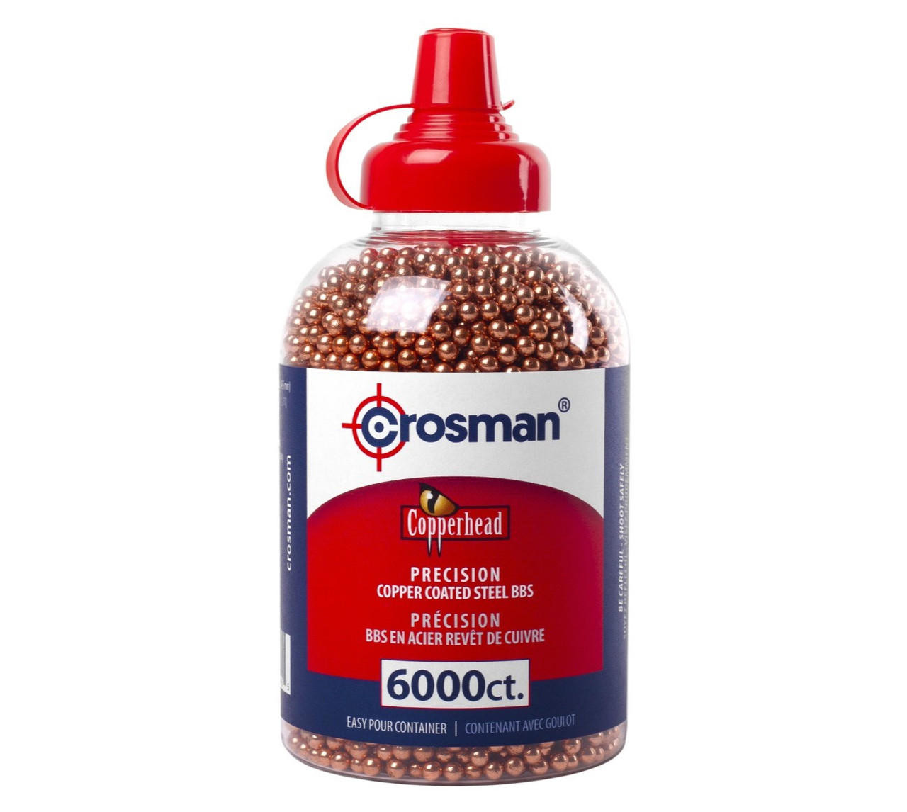Crosman Copperhead .177 Cal 5.1 Grains Steel BBs, 6000ct, Copper