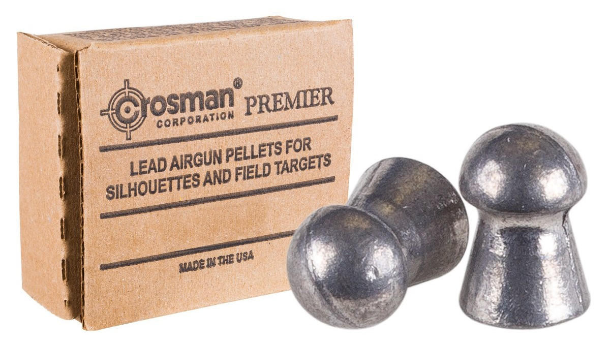 Crosman Premier Heavy .177 Cal 10.5 Grains Domed Pellets, 1250ct, Silver
