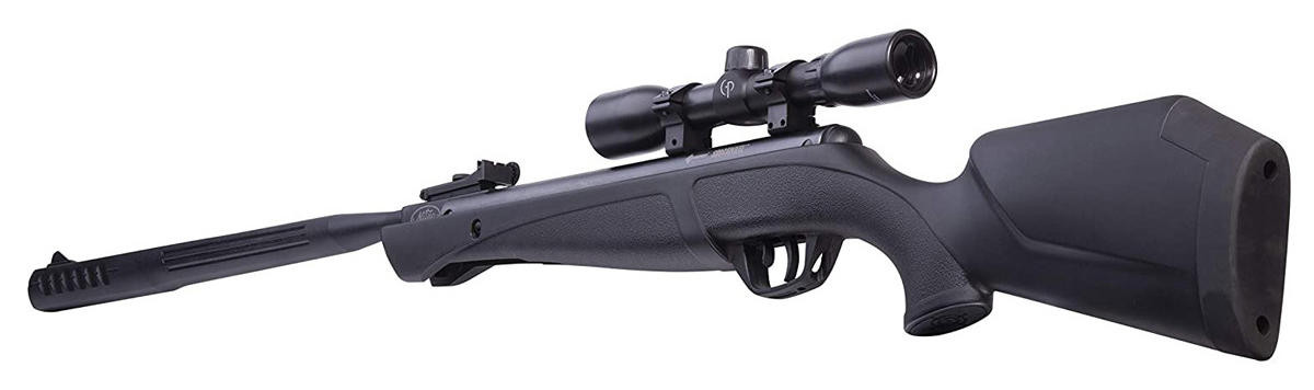 Crosman Shockwave NP QuietFire Air Rifle .22 Cal w/ Lead Pellet, Black