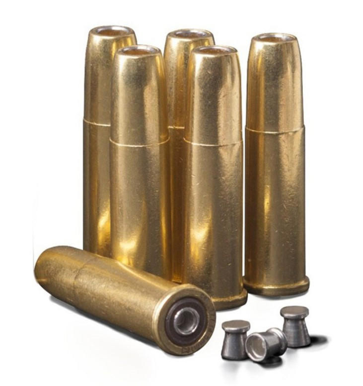 Crosman SNR357 .177 Cal 6ct Pellet Revolver Shells, Gold