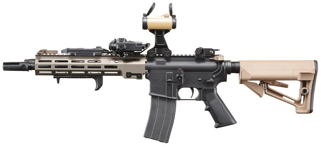 Custom Tokyo Marui UNICORN MWS GBB Airsoft Rifle, Tan/Black