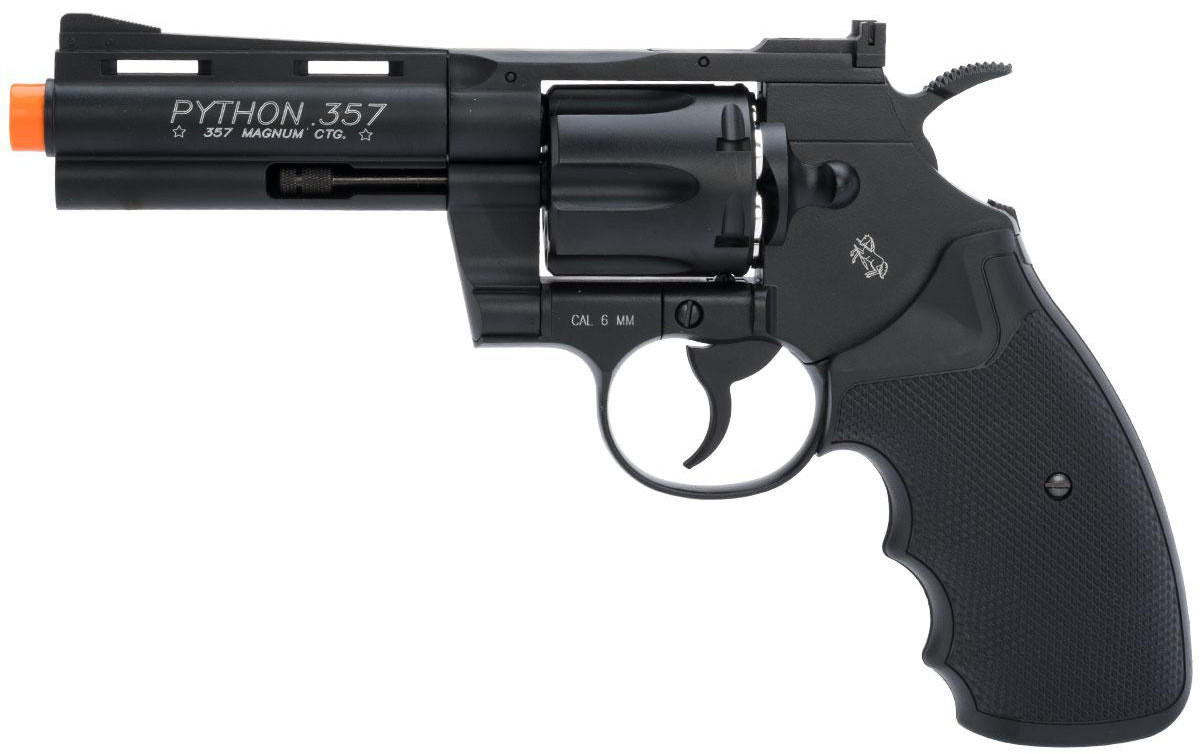 Cybergun Colt Python Full Metal .357 Magnum High Power Airsoft CO2 Revolver, Black