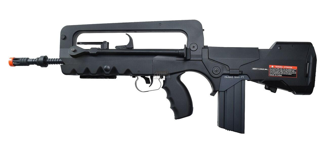Cybergun FAMAS AEG Airsoft Rifle, Black/Smoke - REFURBISHED