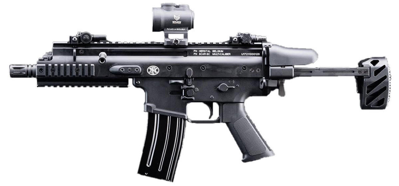 Cybergun FN Herstal-Licensed SCAR-SC Compact Airsoft PDW by ARES, Black