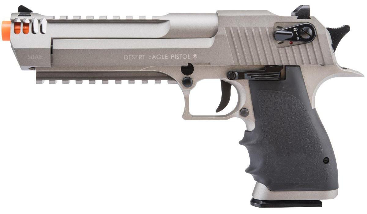 Cybergun Magnum Research Licensed Desert Eagle L6 Co2 GBB Airsoft Pistol, Stainless Cutlass