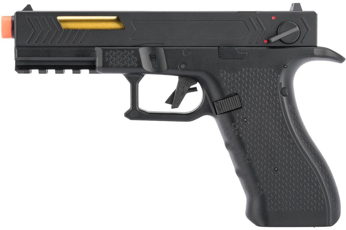 CYMA Full Auto Select Fire 17 Style Airsoft AEP w/ Metal Gearbox & MOSFET, Black