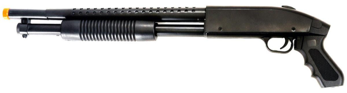 CYMA P788 Pump Action Airsoft Spring Shotgun, Black