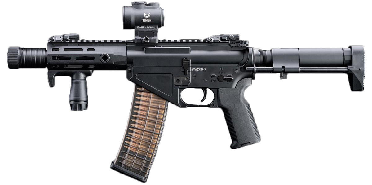 CYMA Platinum AR-47 QBS 5" M-LOK PDW Airsoft AEG Rifle, Black