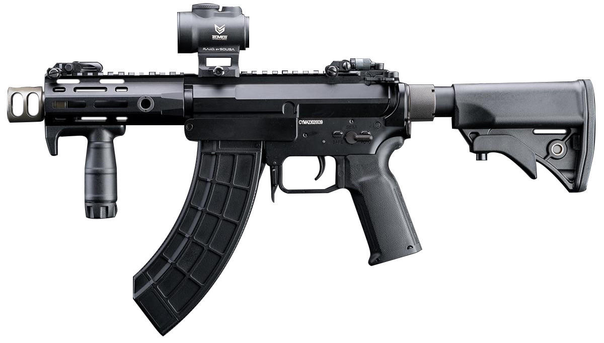 CYMA Platinum SR-47 MK47 QBS 5" M-LOK Airsoft AEG Rifle, Black