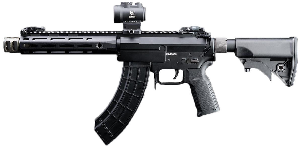 CYMA Platinum SR-47 MK47 QBS 8" M-LOK Airsoft AEG Rifle, Black