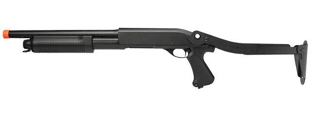 CYMA Tri-Shot Pump-Action Spring Shotgun with Metal Folding Stock