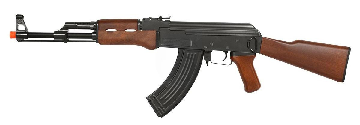 DE Airsoft AK47 Fully Automatic Electric AEG Airsoft Rifle, Black