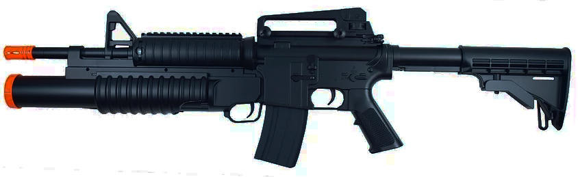 DE M813 Full Size M4 Airsoft AEG Rifle Package, Black