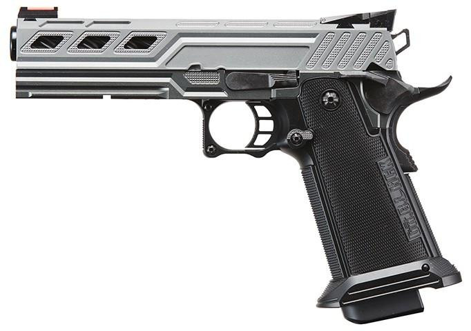 Dr. Black "Zeta" Custom 5.1 Hi-Capa GBB Airsoft Pistol, Gray/Black