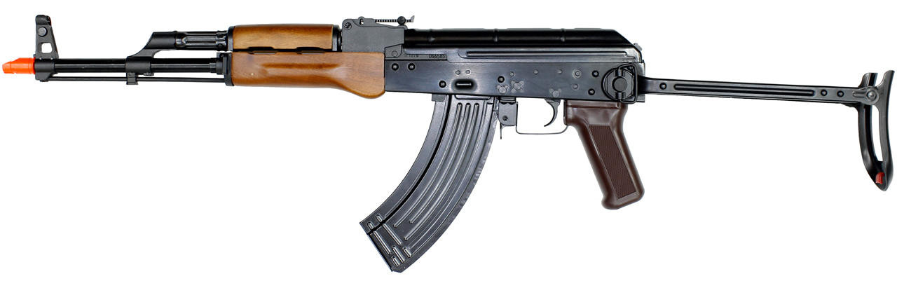 E&L AKMS Essential Airsoft AEG Rifle, Wood/Black