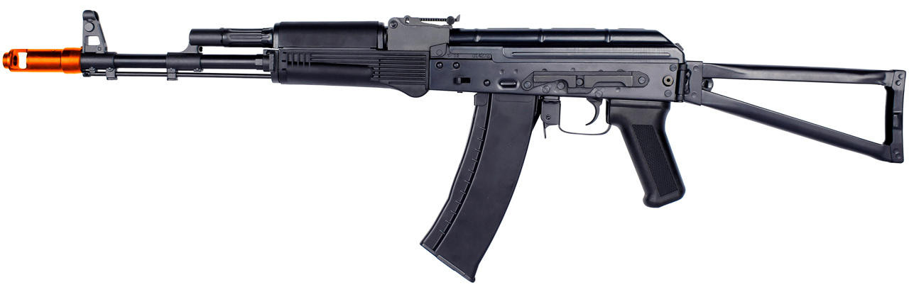 E&L AKS74MN Essential Line Stamped Steel Airsoft AEG Rifle, Black