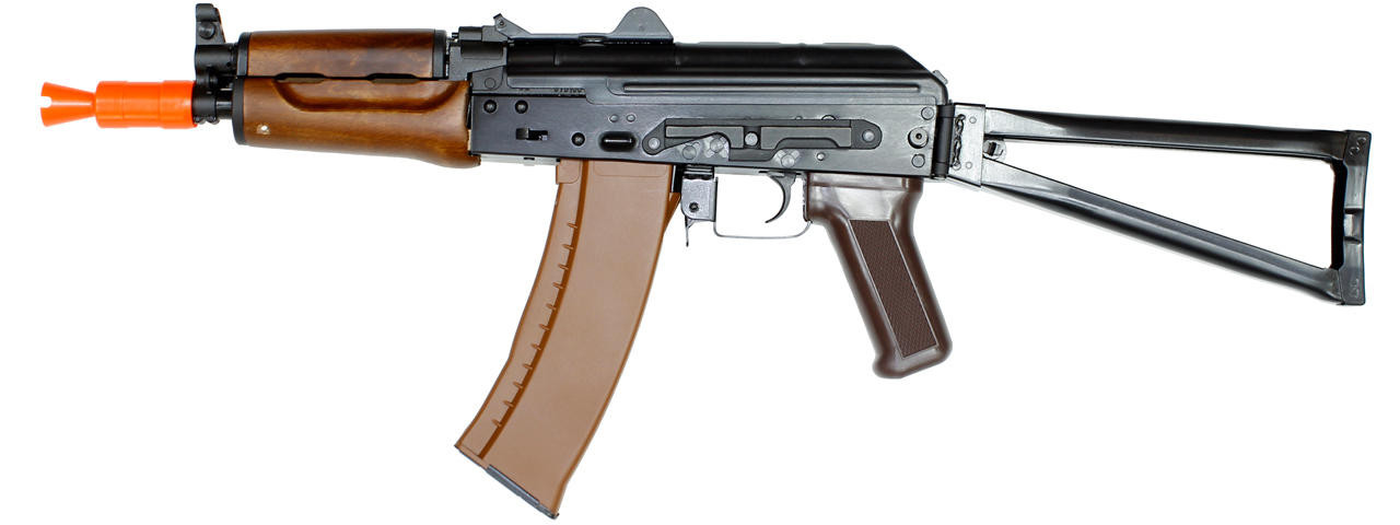 E&L AKS74UN Essential Airsoft AEG Rifle, Wood/Black