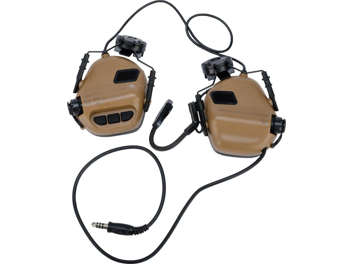 Earmor M32H MOD3 Tactical Communication Hearing Protector for ARC FAST MT Helmets, Coyote Brown