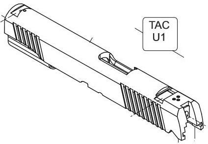 Elite Force/KWC 1911 TAC CO2 Blowback Airsoft Pistol Slide