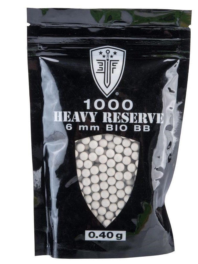 Elite Force MILSIM Heavy Reserve 1000ct 0.40g Bio Airsoft BBs, White