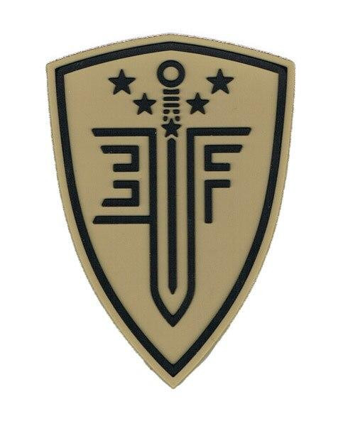 Elite Force Shield PVC Velcro Patch, Tan