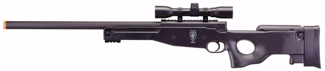 Elite Force Tundra Bolt Action Airsoft Sniper Rifle w/ Scope, Black