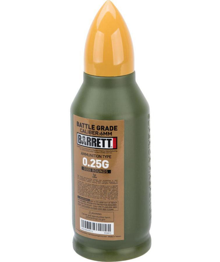 EMG Barrett Licensed 5000rd Battle Grade 0.25g 6mm Airsoft BBs, White