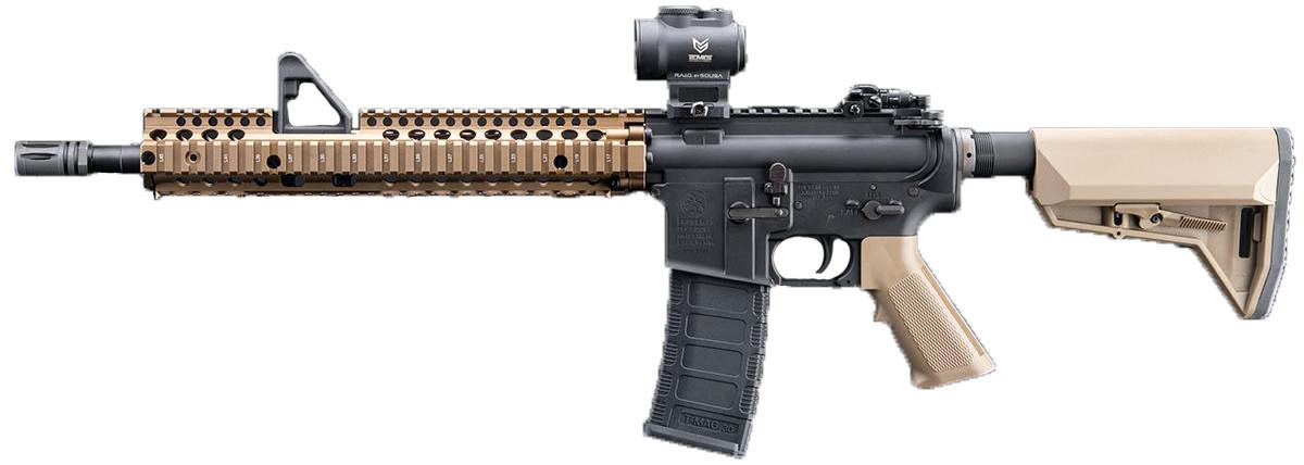 EMG Custom Built Colt Licensed 12" FSP M4A1 SOPMOD Block 2 Airsoft AEG Rifle, Dark Earth