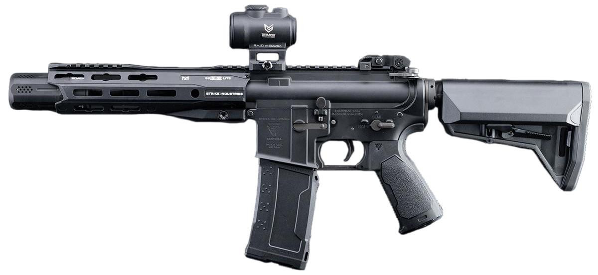EMG Custom Strike Industries 8.5" Sentinel AR15 Airsoft AEG Rifle w/ GRIDLOK, Black