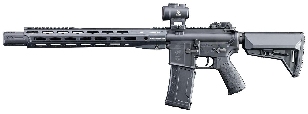 EMG Custom Strike Industries Sentinel 15" AR15 Airsoft AEG Rifle w/ GRIDLOCK, Black