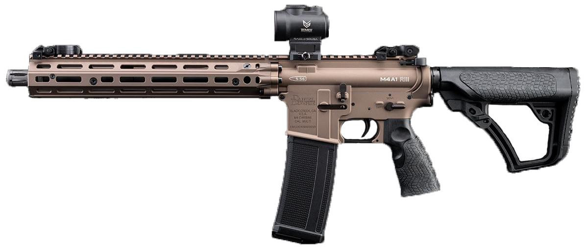 EMG Daniel Defense Licensed DDM4A1 RIII Airsoft AEG Rifle w/ CYMA Platinum Gearbox, FDE
