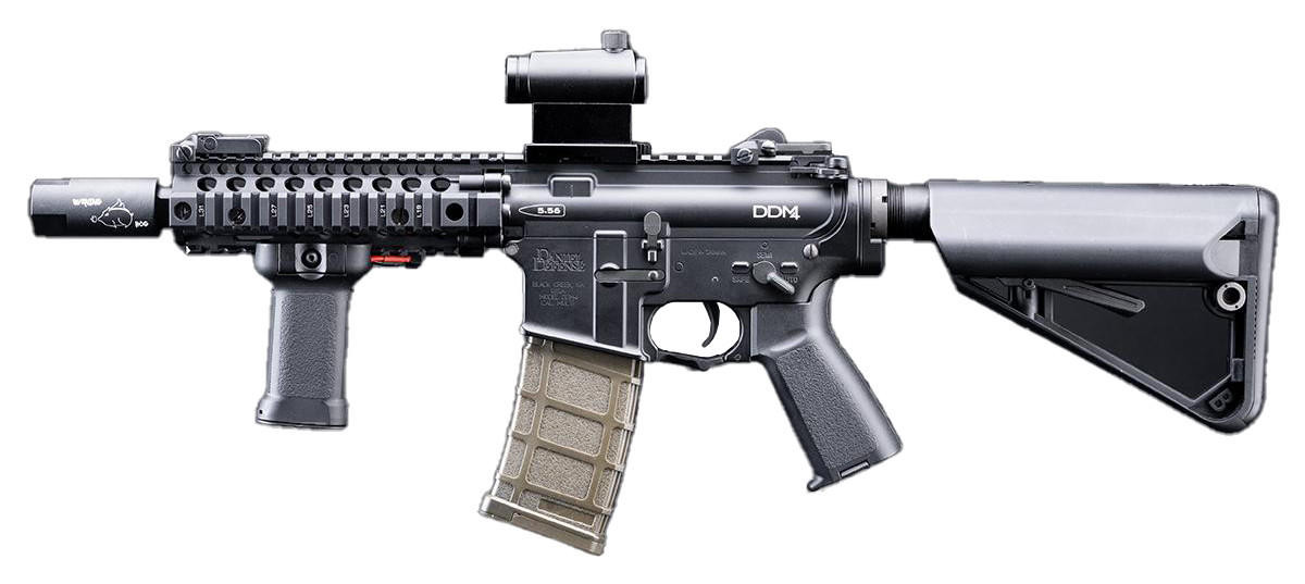 EMG Daniel Defense Licensed Lite DDM4 Dagger RISII-7 B.R.S.S. Airsoft AEG Rifle, Black