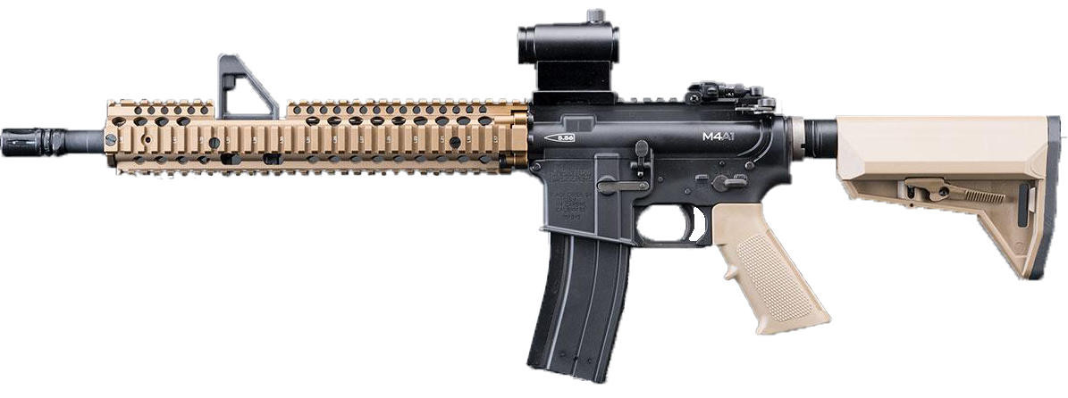 EMG / Daniel Defense Licensed M4A1 SOPMOD Block II Gas Blowback Airsoft Rifle, Two-Tone Tan