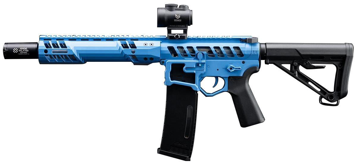 EMG F-1 UDR-15 SBR Airsoft AEG Rifle w/ GATE Aster Mosfet, Blue/Black
