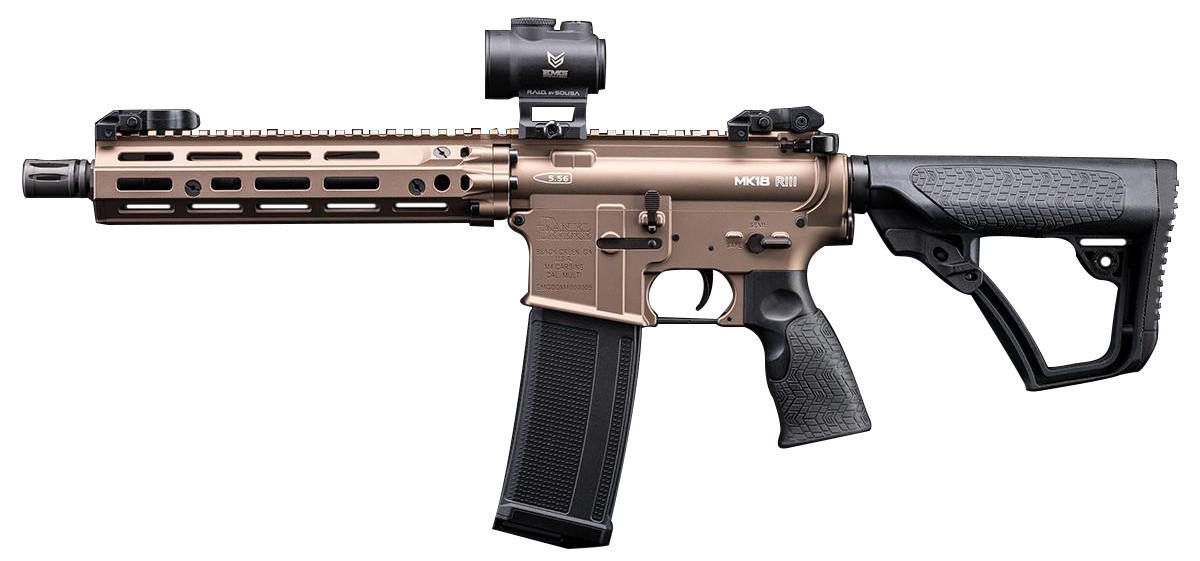 EMG Helios Daniel Defense Licensed MK18 RIII Airsoft AEG Rifle, Flat Dark Earth